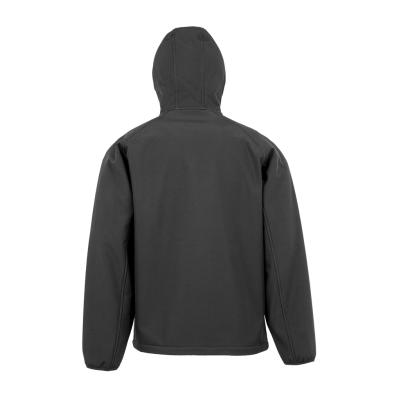 Men's 3-layer recycled softshell jacket with hood